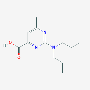 molecular formula C12H19N3O2 B8326839 2-(Dipropylamino)-6-methylpyrimidine-4-carboxylic acid 