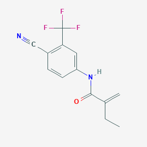 molecular formula C13H11F3N2O B8326918 N-(4-Cyano-3-trifluoromethyl-phenyl)-2-ethyl-acrylamide 
