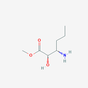 molecular formula C7H15NO3 B8327121 methyl (2S,3S)-3-amino-2-hydroxyhexanoate 