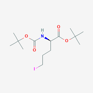 molecular formula C14H26INO4 B8327235 tert-butyl (2R)-2-[(tert-butoxycarbonyl)amino]-5-iodopentanoate 