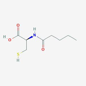 molecular formula C8H15NO3S B8327449 N-pentanoylcysteine CAS No. 125559-75-3