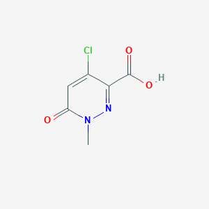 molecular formula C6H5ClN2O3 B8327514 4-Chloro-1-methyl-6-oxo-1,6-dihydropyridazine-3-carboxylic acid 