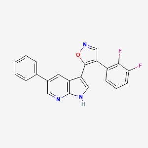 1h-Pyrrolo[2,3-b]pyridine,3-[4-(2,3-difluorophenyl)-5-isoxazolyl]-5-phenyl-