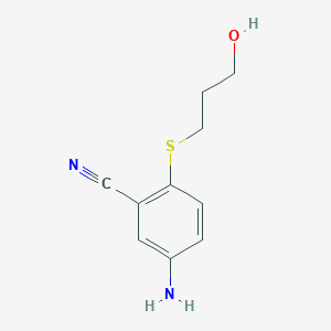 5-Amino-2-(3-hydroxypropylthio)benzonitrile