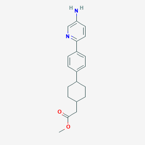 {4-[4-(5-Amino-pyridin-2-yl)phenyl]-cyclohexyl}-acetic acid methyl ester