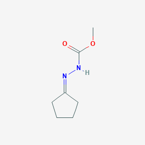 molecular formula C7H12N2O2 B083276 Hydrazinecarboxylic acid, cyclopentylidene-, methyl ester CAS No. 14702-41-1