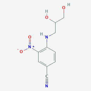 molecular formula C10H11N3O4 B8327638 4-(2,3-Dihydroxypropylamino)-3-nitrobenzonitrile 