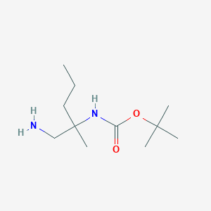 molecular formula C11H24N2O2 B8327849 rac-tert-Butyl (1-amino-2-methylpentan-2-yl)carbamate 