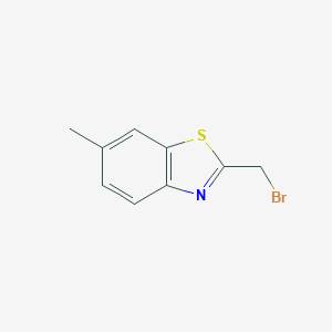 molecular formula C9H8BrNS B008328 2-(Bromomethyl)-6-methyl-1,3-benzothiazole CAS No. 110722-47-9