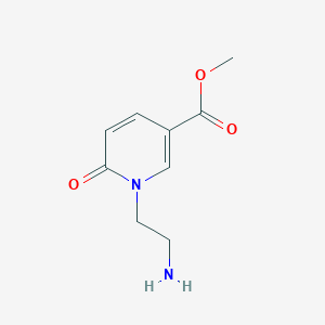 molecular formula C9H12N2O3 B8328043 Methyl 1-(2-aminoethyl)-6-oxo-1,6-dihydropyridine-3-carboxylate 