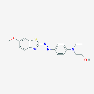 molecular formula C18H20N4O2S B083281 Ethanol, 2-[ethyl[4-[(6-methoxy-2-benzothiazolyl)azo]phenyl]amino]- CAS No. 13486-43-6