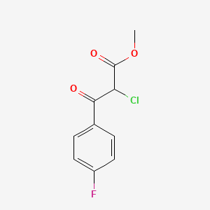 molecular formula C10H8ClFO3 B8328110 Methyl 2-chloro-3-(4-fluorophenyl)-3-oxopropionate CAS No. 160727-96-8