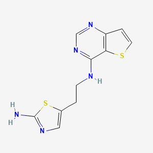 molecular formula C11H11N5S2 B8328151 N-(2-(2-Aminothiazol-5-yl)ethyl)thieno[3,2-d]pyrimidin-4-amine 