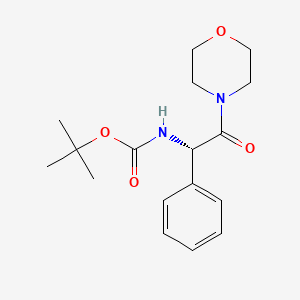molecular formula C17H24N2O4 B8328226 4-((S)-(tert-Butoxycarbonylamino)phenylacetyl)morpholine 