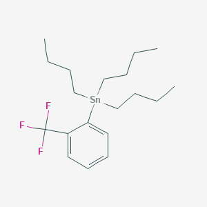 molecular formula C19H31F3Sn B8328249 Stannane, tributyl[2-(trifluoromethyl)phenyl]- CAS No. 26902-93-2