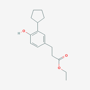 Ethyl 3-(3-cyclopentyl-4-hydroxy-phenyl)propanoate