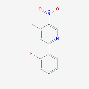 2-(2-Fluorophenyl)-4-methyl-5-nitropyridine