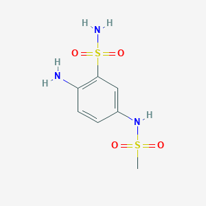 molecular formula C7H11N3O4S2 B8328393 N-(3-Sulfamoyl-4-aminophenyl)methanesulfonamide 