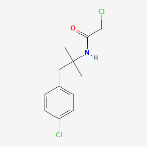 molecular formula C12H15Cl2NO B8328413 2-chloro-N-(1-(4-chlorophenyl)-2-methylpropan-2-yl)acetamide 