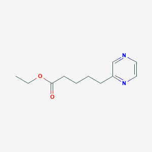 molecular formula C11H16N2O2 B8328481 Ethyl 5-(pyrazin-2-yl)pentanoate 