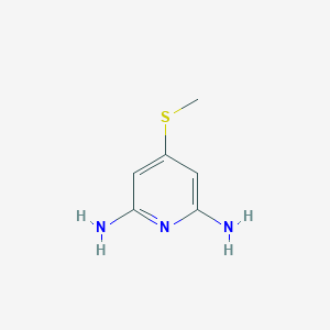 molecular formula C6H9N3S B8328484 4-Methylsulfanyl-pyridine-2,6-diamine 