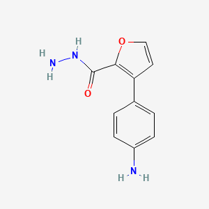 molecular formula C11H11N3O2 B8328508 3-(4-aminophenyl)-2-furancarboxylic Acid hydrazide 