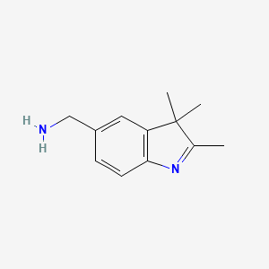molecular formula C12H16N2 B8328655 C-(2,3,3-trimethyl-3H-indol-5-yl)-methylamine 