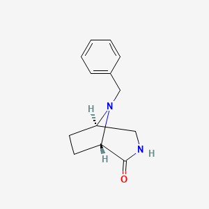 molecular formula C13H16N2O B8328713 (1S,5R)-8-Benzyl-3,8-diazabicyclo[3.2.1]octan-2-one 