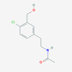 molecular formula C11H14ClNO2 B8328814 N-(2-(4-chloro-3-hydroxymethylphenyl)ethyl)acetamide 