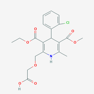 {[4-(2-Chlorophenyl)-3-(ethoxycarbonyl)-5-(methoxycarbonyl)-6-methyl-1,4-dihydropyridin-2-yl]methoxy}acetic acid