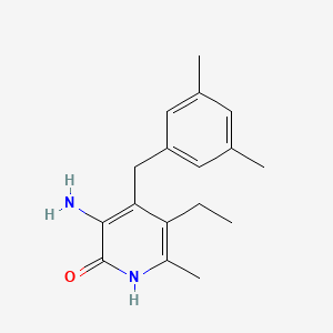 3-Amino-4-(3,5-dimethylbenzyl)-5-ethyl-6-methylpyridin-2(1h)-one