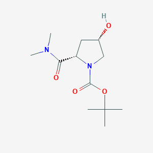 molecular formula C12H22N2O4 B8329201 tert-butyl (2S,4S)-2-(dimethylcarbamoyl)-4-hydroxypyrrolidine-1-carboxylate 