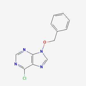 molecular formula C12H9ClN4O B8329272 9-Benzyloxy-6-chloropurine 