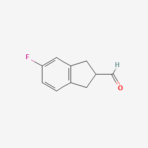 molecular formula C10H9FO B8329286 5-Fluoro-indan-2-carbaldehyde 
