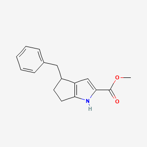 molecular formula C16H17NO2 B8329349 Methyl 4-benzyl-1,4,5,6-tetrahydrocyclopenta[b]pyrrole-2-carboxylate 
