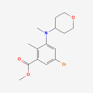Benzoic acid, 5-broMo-2-Methyl-3-[Methyl(tetrahydro-2H-pyran-4-yl)aMino]-, Methyl ester