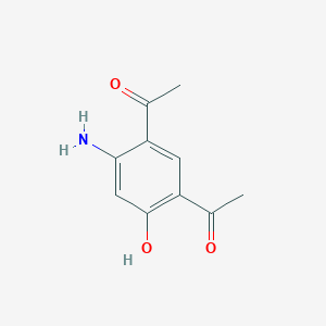 molecular formula C10H11NO3 B8329517 Ethanone, 1,1'-(4-amino-6-hydroxy-1,3-phenylene)bis- CAS No. 79324-45-1