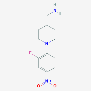 1-(2-Fluoro-4-nitrophenyl)piperidine-4-ylmethylamine