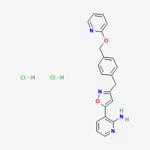 3-(3-(4-((Pyridin-2-yloxy)methyl)benzyl)isoxazol-5-yl)pyridin-2-amine dihydrochloride