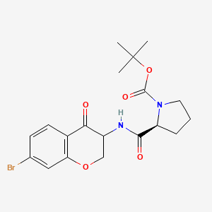 (2S)-tert-butyl 2-(7-bromo-4-oxochroman-3-ylcarbamoyl)pyrrolidine-1-carboxylate