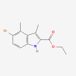 molecular formula C13H14BrNO2 B8329670 ethyl 5-bromo-3,4-dimethyl-1H-indole-2-carboxylate 