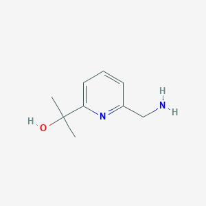 molecular formula C9H14N2O B8329681 2-(6-(Aminomethyl)pyridin-2-yl)propan-2-ol 