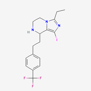 3-Ethyl-1-iodo-8-[2-(4-trifluoromethyl-phenyl)-ethyl]-5,6,7,8-tetrahydro-imidazo[1,5-a]pyrazine