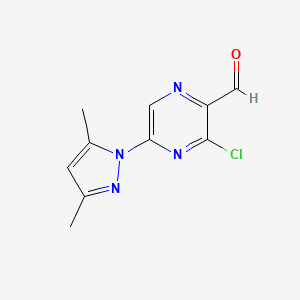 3-Chloro-5-(3,5-dimethyl-pyrazol-1-yl)-pyrazine-2-carbaldehyde
