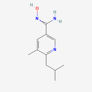 molecular formula C11H17N3O B8329872 N-hydroxy-6-isobutyl-5-methyl-nicotinamidine 