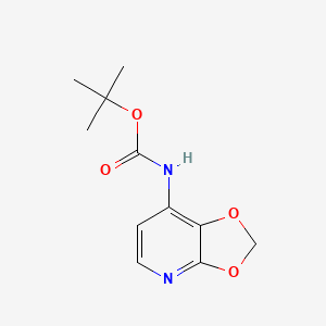 molecular formula C11H14N2O4 B8329886 Tert-butyl 2,3-methylenedioxypyrid-4-ylcarbamate 