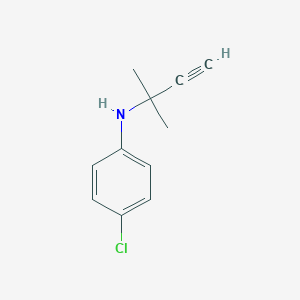 molecular formula C11H12ClN B083300 4-Chloro-N-(2-methylbut-3-yn-2-yl)aniline CAS No. 14465-32-8