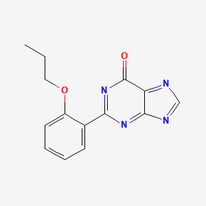 molecular formula C14H12N4O2 B8330062 2-(2-Propoxyphenyl)purin-6-one 