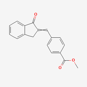 molecular formula C18H14O3 B8330108 Methyl 4-(1-oxoindan-2-ylidenemethyl)benzoate 