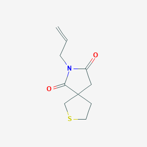 molecular formula C10H13NO2S B083305 7-Allyl-2-thia-7-azaspiro(4.4)nonane-6,8-dione CAS No. 10288-31-0